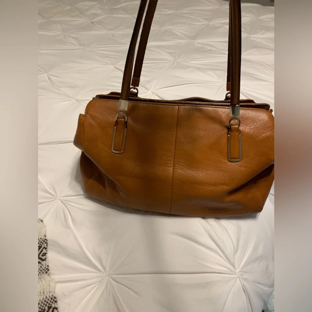 Coach Brown Leather Shoulder Bag Madison Kimberly Satchel - Picture 2 of 16